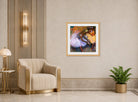 Edgar Degas Print, Two Dancers (c displayed in an Art Deco interior