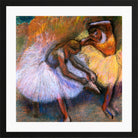 Edgar Degas Print, Two Dancers (c in a black frame