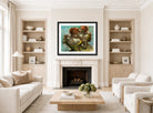 Edgar Degas Print, Two Dancers, Half-length displayed in a Scandinavian living room