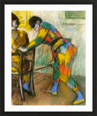 Edgar Degas Print, Two Harlequins (c in a black frame