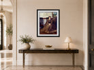 Edgar Degas Print, Victoria Dubourg displayed above a console table