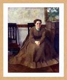 Edgar Degas Print, Victoria Dubourg in a light oak frame