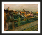 Edgar Degas Print, View of Saint-Valéry-sur-Somme (1896–98) in a black frame