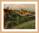Edgar Degas Print, View of Saint-Valéry-sur-Somme (1896–98) in a light oak frame