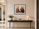 Edgar Degas Print, Violinist and Young Woman (ca displayed above a console table