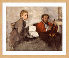 Edgar Degas Print, Violinist and Young Woman (ca in a light oak frame