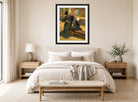 Edgar Degas Print, Visit to a Museum (circa 1879) displayed above a bed