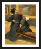 Edgar Degas Print, Visit to a Museum (circa 1879) in a black frame