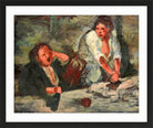 Edgar Degas Print, Wash Women in a black frame
