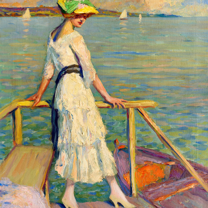 Edward Cucuel Print, Abend am See (1920) as an unframed print