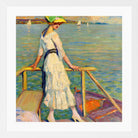 Edward Cucuel Print, Abend am See (1920) in a white frame