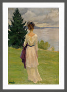 Edward Cucuel Print, After the rain, early (1910) in a dark grey frame