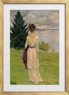 Edward Cucuel Print, After the rain, early (1910) in a gold frame