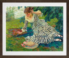 Edward Cucuel Print, After the siesta (1910) in a brown frame