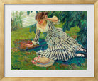 Edward Cucuel Print, After the siesta (1910) in a gold frame