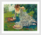 Edward Cucuel Print, After the siesta (1910) in a white frame