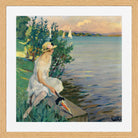 Edward Cucuel Print, Auf der Seemauer (1920) in an oak frame