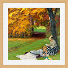 Edward Cucuel Print, Beautiful autumn afternoon (1915) in an oak frame
