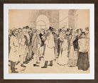 Edward Cucuel Print, Dresdener Kunstausstellung (1901) in a brown frame