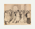 Edward Cucuel Print, Dresdener Kunstausstellung (1901) with an off-white border for rolled canvas