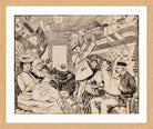 Edward Cucuel Print, Eisenbahnabteil (1901) in an oak frame