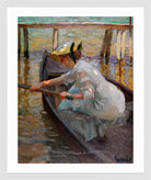 Edward Cucuel Print, Evening trip (1920) in a white frame