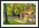 Edward Cucuel Print, Frühlingsgarten in Starnberg (1920) in a black frame