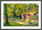Edward Cucuel Print, Frühlingsgarten in Starnberg (1920) in a dark grey frame