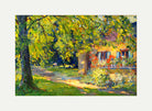Edward Cucuel Print, Frühlingsgarten in Starnberg (1920) with an off-white border for rolled canvas