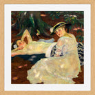 Edward Cucuel Print, Hot Day (Two Ladies Beneath the Trees) (1915) in an oak frame
