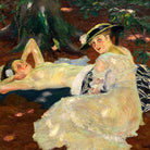 Edward Cucuel Print, Hot Day (Two Ladies Beneath the Trees) (1915) as an unframed print