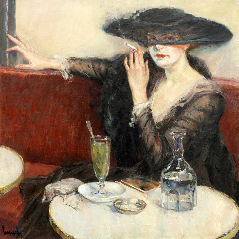 Edward Cucuel Print, Im Café (1910-1920) as an unframed print