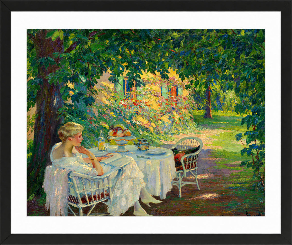 Edward Cucuel Print, In the shade (1920) in a black frame