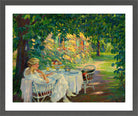 Edward Cucuel Print, In the shade (1920) in a dark grey frame