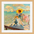 Edward Cucuel Print, In the sun (1920-1925) in an oak frame