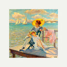 Edward Cucuel Print, In the sun (1920-1925) with an off-white border for rolled canvas