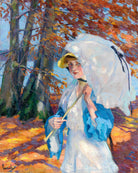 Edward Cucuel Print, Lady with parasol at Ammersee (1914-1918) as an unframed print