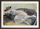 Edward Cucuel Print, Schöne Stunde (1920) in a brown frame