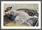 Edward Cucuel Print, Schöne Stunde (1920) in a dark grey frame