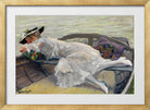 Edward Cucuel Print, Schöne Stunde (1920) in a gold frame