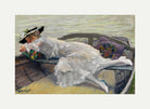 Edward Cucuel Print, Schöne Stunde (1920) with an off-white border for rolled canvas