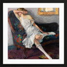 Edward Cucuel Print, Shy (1922) in a black frame