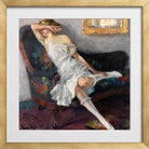 Edward Cucuel Print, Shy (1922) in a gold frame