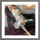 Edward Cucuel Print, Shy (1922) in a light grey frame