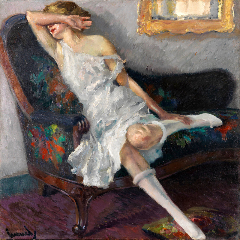 Edward Cucuel Print, Shy (1922) as an unframed print