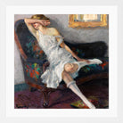 Edward Cucuel Print, Shy (1922) in a white frame