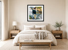 Edward Cucuel Print, Spätsommer (1911) displayed above a bed