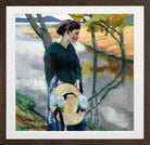Edward Cucuel Print, Spätsommer (1911) in a brown frame