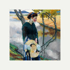 Edward Cucuel Print, Spätsommer (1911) with an off-white border for rolled canvas