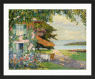 Edward Cucuel Print, Spring Garden in Starnberg (1920) in a black frame